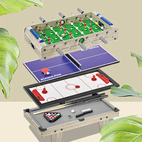 Mesa Múltijuegos 4 En 1 Diseño Portátil Billar Ping Pong Hoc