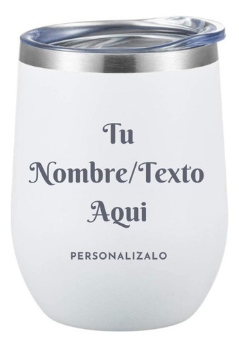 Vaso En Acero Inoxidable. Personalizado! Blanco