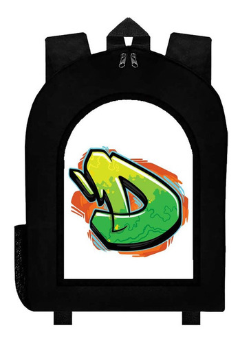 Mochila Negra Graffiti Art#ar41