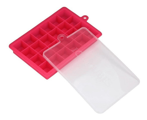 Imagem 1 de 5 de Forma De Gelo Em Silicone 24 Cubos Com Tampa Mimo Style