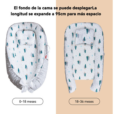 Nido Colecho Para Bebés Cuna Portátil Cama Con Almohadas