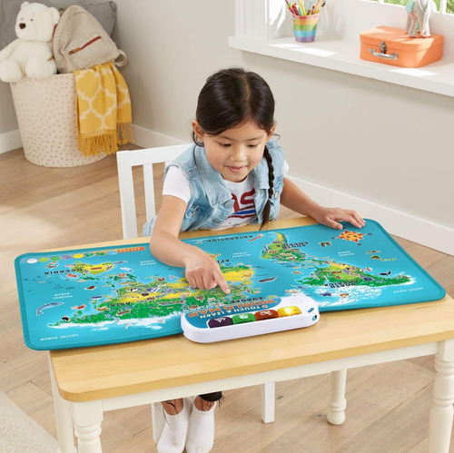 Mapa Mundial Leapfrog Juguete Interactivo Con Luces Y Sonido