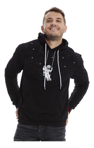 Sudadera Hombre Estampado Moda Astronauta Columpio Original