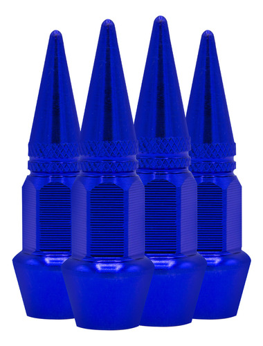 Juego 4 Tapones De Válvula Azules Forma Bala Tunelight 45mm