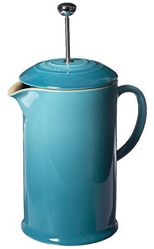 Le Creuset Stoneware 27ounce French Press Caribe