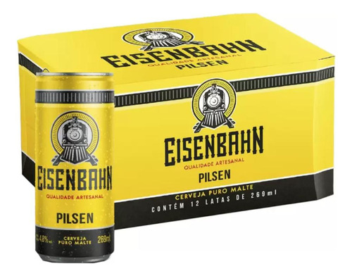 Pack De Cerveja Pilsen Puro Malte Eisenbahn Lata 269ml 12 Un