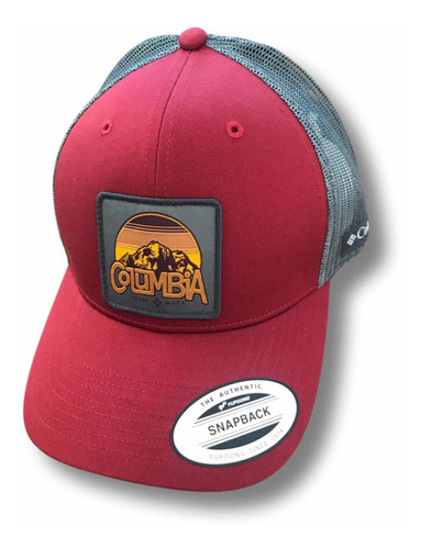 Jockey Columbia Snapback Dark Red/grey Logo Importado Usa