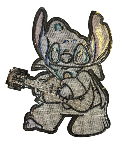 1 Pz Parche Bordado Termoadhesivo Stitch Guitarra