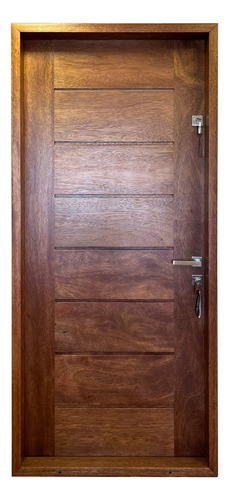 Puerta Exterior En Cedro De 2 Pulgadas Con Umbral Y Lustre