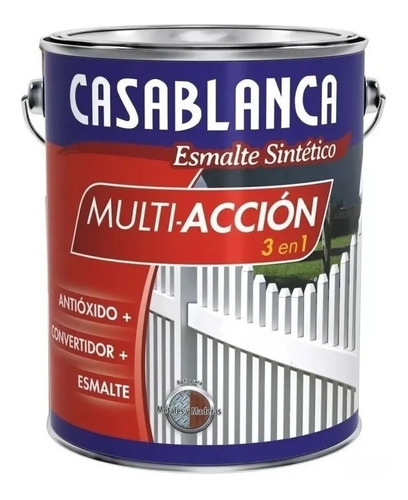 Esmalte Sintetico 3 En 1 Blanco Brillante X 20 Lt Casablanca