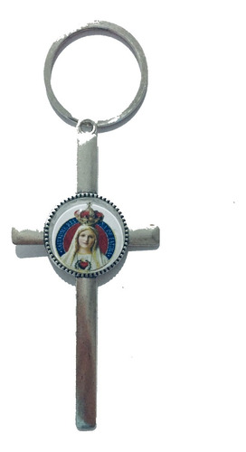 81 Llavero Cruz Con Rostro Virgen De Fatima (cr79)
