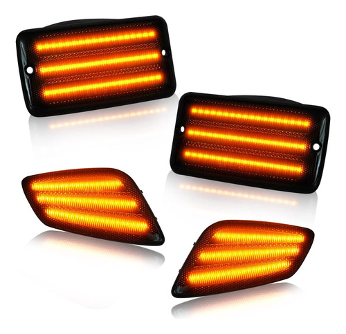 Led Fender Side Marker Lights Bumper Turn Signal Lamps Kits 