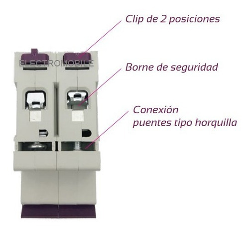 Imagen 2 de 7 de Térmica Bipolar 15a 3ka Curva C Baw