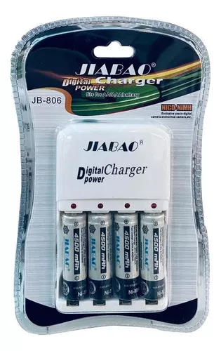 Cargador de pilas Jiabao Carregador De Pilha Aa/Aaa Com 4 Pilhas Aa Jb-806  - Jiabao - 9V entrada