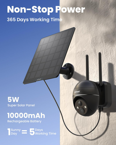 Cámara De Seguridad Celular Iegeek 4g Lte Inalámbrica Para E