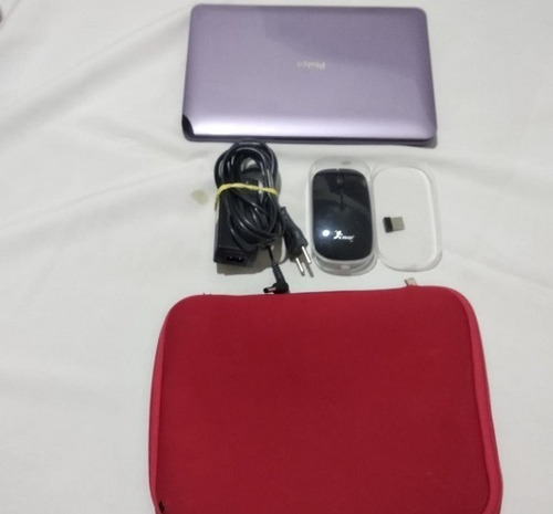 Netbook Philco, Carregador, Mouse S/ Fio, Pasta