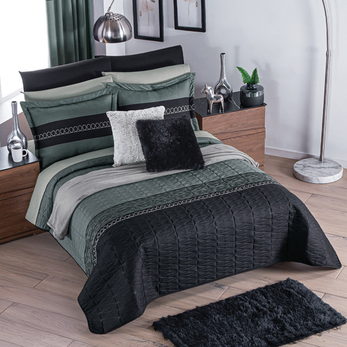 Edredon Capitonado Sublimado King Size Colchas Concord