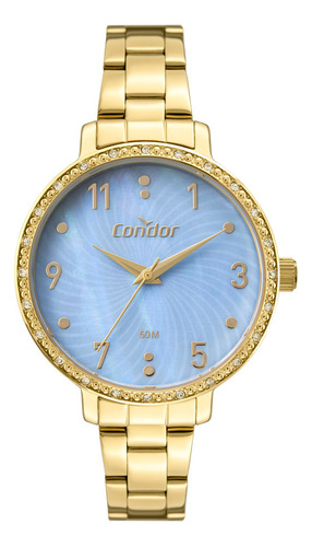 Relógio Condor Feminino Elegante Dourado - Co2036mxa/4a