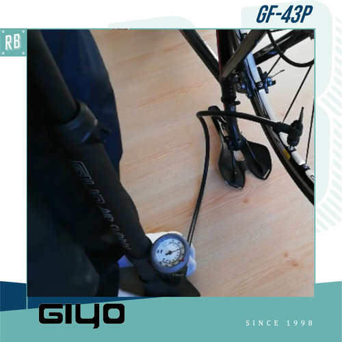 Inflador De Pie Bicicleta New Evolution Master 5 Con Manometro