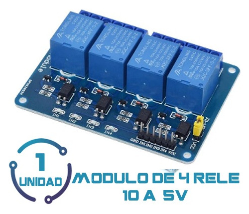1 Modulo 4 Rele Relay Sla-12vdc-sl-c 10a 24v 220v  Arduino