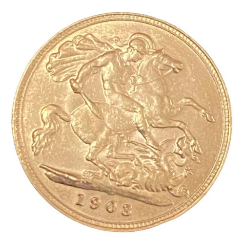 Moneda De Oro - Medio Soberano ( Inglaterra)