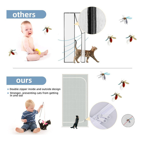 Barrera De Puerta De Red For Gatos Interior Malla Protector