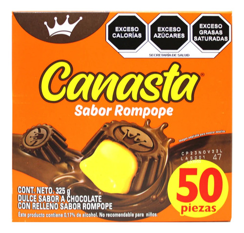 Canasta De Rompope La Corona 50 Piezas
