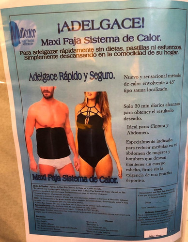 Manta Termica Reductora, Modeladora Abdominal. Estetica