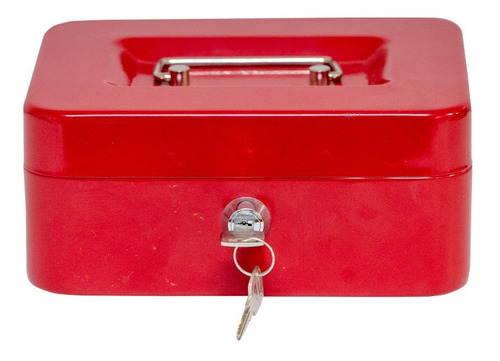 Caja De Seguridad Portatil 9x20x16cm Roja Bash-mimbral