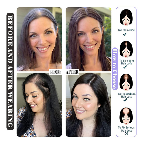 Extensiones De Cabello Humano Real Para Mujer, Sin Flequillo