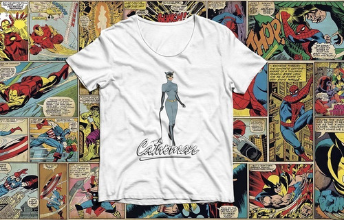 Imagen 1 de 2 de Remera Catwoman Gatúbela (dama/unisex)