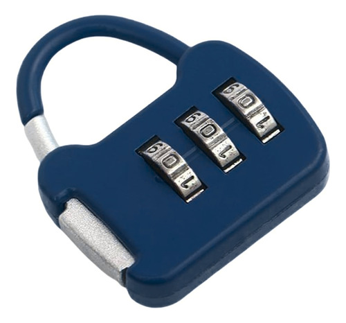 Cadeados Coloridos Bloqueio Por Senha 3 Digitos Kit Com 2 Cor Azul-escuro