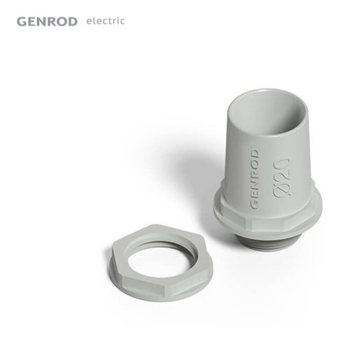 Imagen 2 de 6 de Conector Para Tubo Rígido Y Corrugado Pvc 20mm Genrod X 100