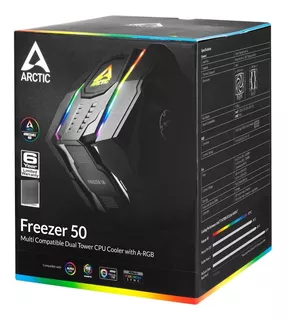 Cpu Cooler Arctic Freezer 50 Argb Universal Intel/ Amd Dual