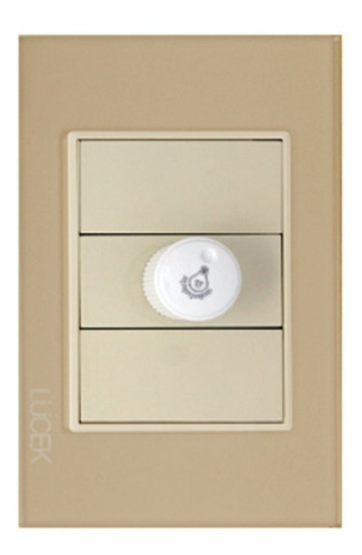 Placa Cristal Dorado Marfil 1 Dimmer Lucek