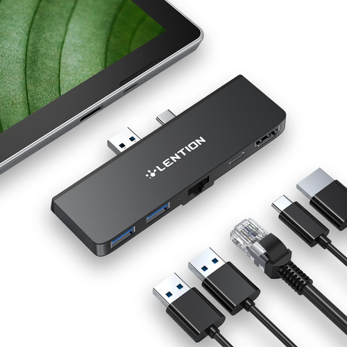 Lention Hub Usb Solo Para Surface Pro Hdmi Gigabit Ethernet