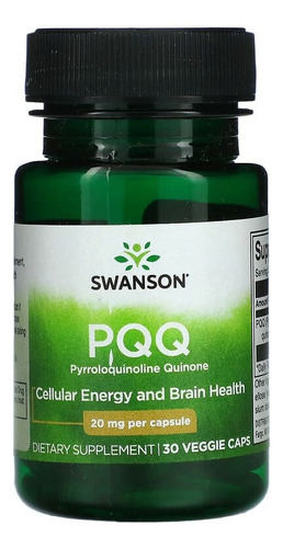 Pqq 20 Mg Pirroloquinolina Quinona 30 Cápsulas Veganas