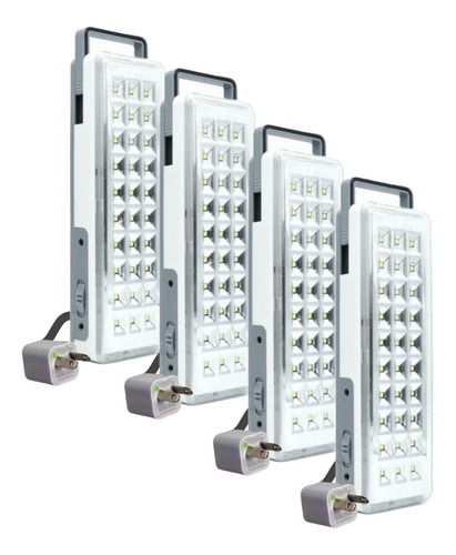 Pack X4 Luz Emergencia 30 Leds Recargables 220v Envio Gratis