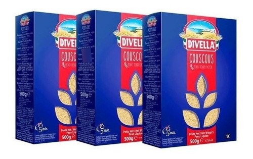 Couscous Italiano Divella 500g Pack C/ 3 Un Cuscus Semola