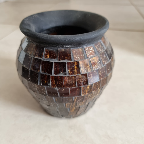 Jarron Chico 12cm Revestido En Veniecita Importado Bali