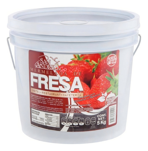 Mermelada Natural San Andres Sabor Fresa Value Pack 5 Kg
