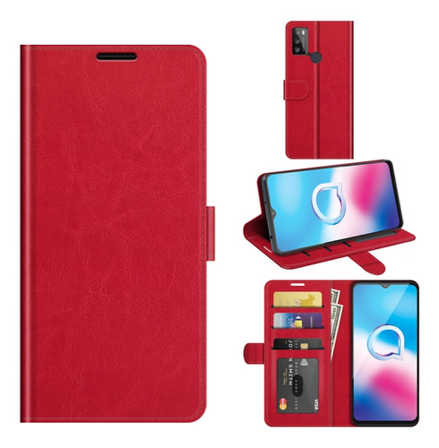 Funda De Piel Tpu Con Textura R64 Para Alcatel 1s 2021/3l 20