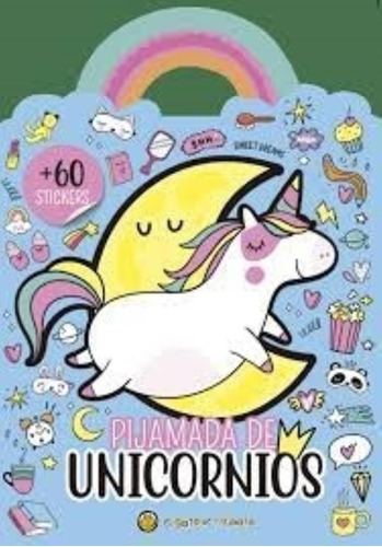 Pijamada De Unicornios Con 60 Stickers