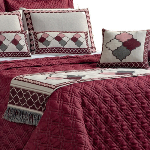 Xale Peseira Decorativo Com Franja Turin Jacquard Estampado Cor Marrocos Desenho Listrado