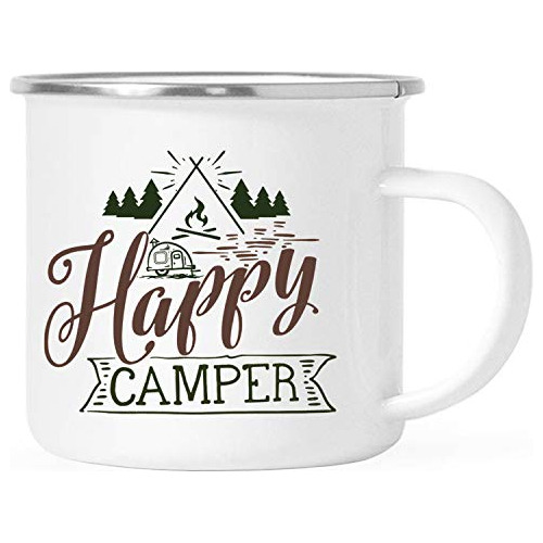 Divertida Del Café Del Esmalte Acampar Taza Campamento...