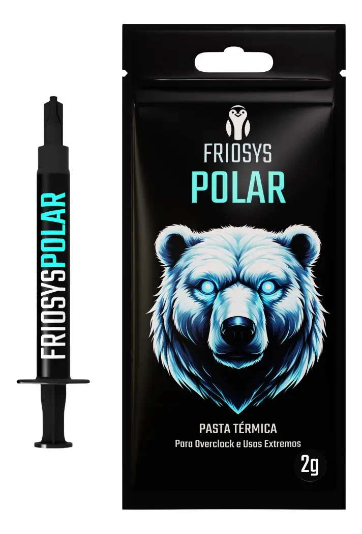 Pasta Térmica Friosys Polar 2g 14,5 W/mK Para Overclock e PC Gamer