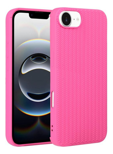 Capa De Silicone Com Textura Trançada Para iPhone 16e