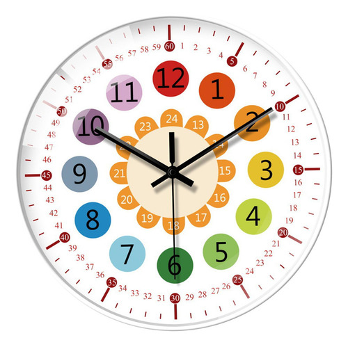 A A Reloj De Pared Silencioso For Estudiante, Reloj Borde A