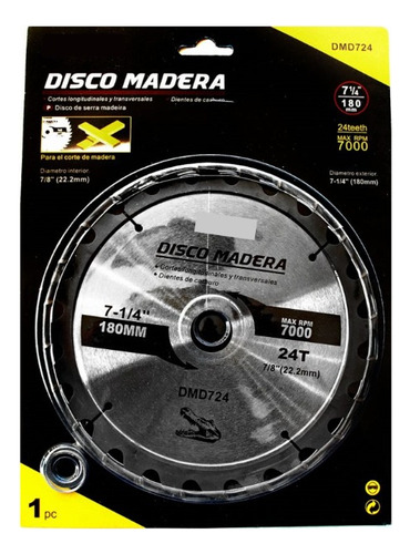 Disco Sierra 4 1/2 PuLG 24t Unidad
