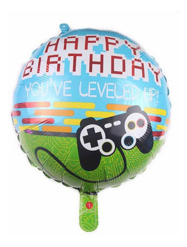 Globo Redondo Happy Birthday Gamer
